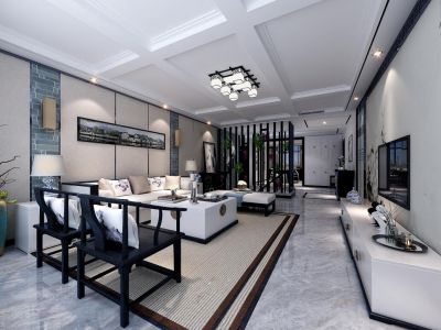 涟岸335平米东南亚风格装修案例