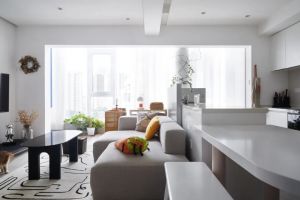 [锦多装饰]100平复式简约装修案例，开放式设计清爽通透！