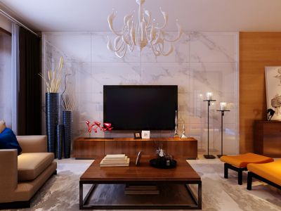 碧湖广场155平米简约风格三居装修案例