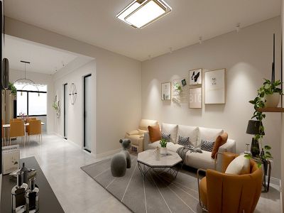 尚悦峰景82平米现代风格二居装修案例