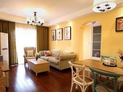 象屿都城怡园89平米美式风格二居装修案例