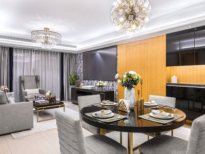 花溪畔居120平米现代风格三居装修案例