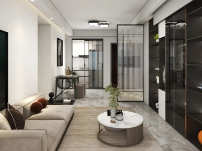 金马·丰邑中央89平三房两厅现代简约风格装修案例