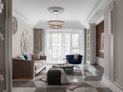 福泽上城143平欧式风格三居室装修案例