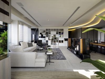 中航九方城市花园111平米现代风三居装修案例