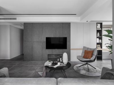 旭辉江山110㎡二居室现代风格装修案例