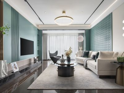 恒大御景湾130㎡三居室现代风格装修案例