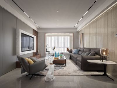 宇业天逸华庭98平米简约风格三居装修案例