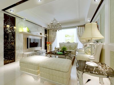 中城花园雅菊苑115平米欧式风格三居装修案例