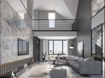 天福苑253平米现代风格复式装修案例