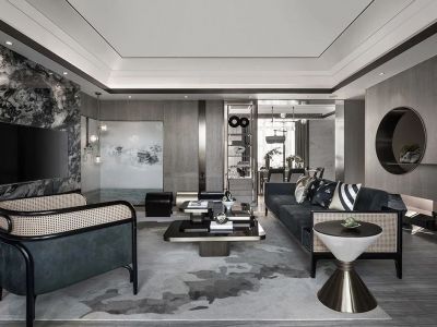 中电银河湾新中式风格295平米别墅装修案例