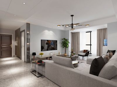 绿洲康园120平米现代简约风四室两厅装修案例