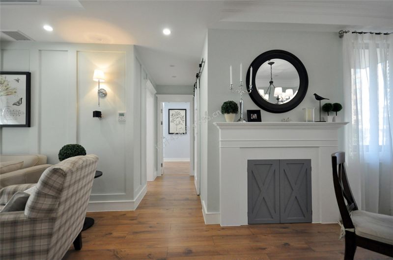 141平米美式风格四居客厅饭厅装修设计图