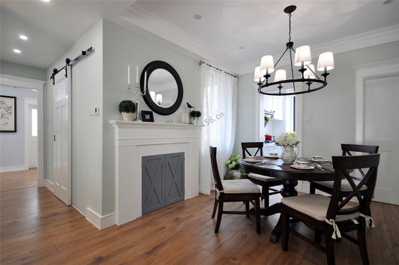 141平米美式风格四居饭厅装修设计图