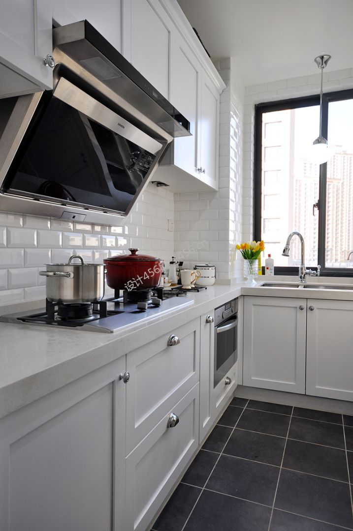 141平米美式风格四居厨房装修设计图