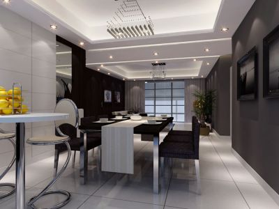 时代茗城117平米现代风格三居装修案例