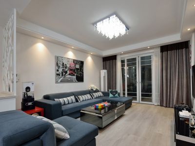 汇东星城89平米现代风格三居装修案例