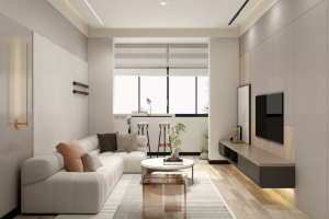 [九江欧派整装大家居]弘雅花园74平两房两厅北欧风格