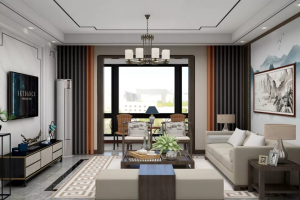 [长治城市人家装饰]大印经典140平四房两厅新中式风格