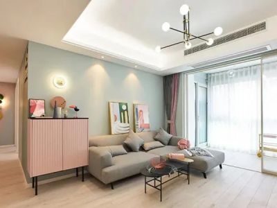 中海海港城(三期)104㎡三居室北欧风格装修案例