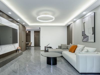 华润置地幸福里(二期)105㎡三居室现代风格装修案例