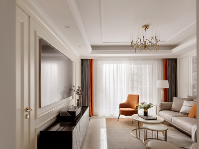 中海云麓公馆125㎡三居室现代风格装修案例