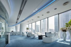 [河南钰之品装饰]-郑州科技办公设计自然的现代空间感