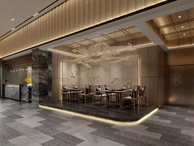 万和茶楼800平现代风格装修案例