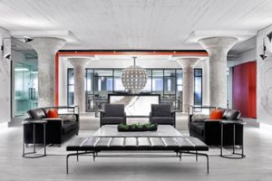 [钰之品装饰公司]郑州传递前沿时尚的国际范办公室设计