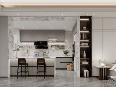 华润九里160平四居室现代风格装修案例