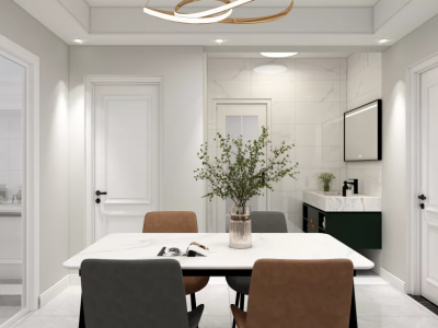 府前壹号95平两房两厅北欧风格装修案例