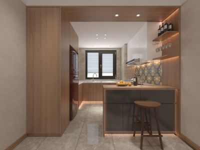 山煤上德苑177平三居室现代风格装修案例