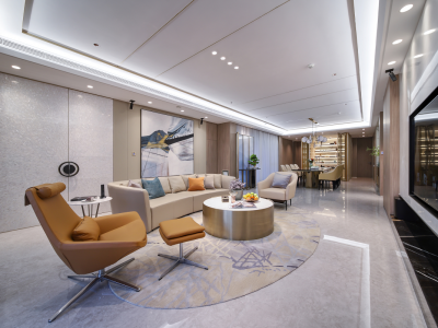 新天鹅湖花园270平米现代风格别墅装修案例