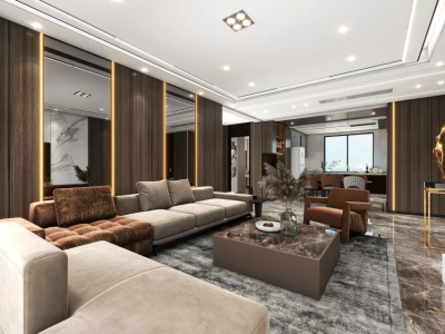 地委南大院115平三房两厅轻奢风格案例