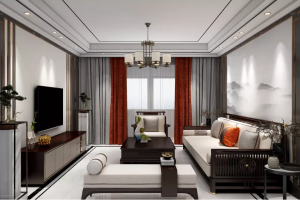 [福州星之家装饰]华润橡树湾橡府120平三房两厅新中式风格