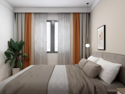 蔚蓝国际95平北欧风格二居装修案例