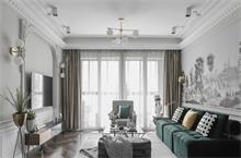 128㎡美式风格装修，目光所及，皆是精致与优雅