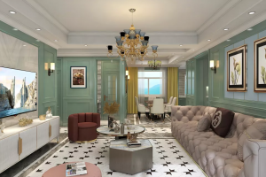 [株洲欧派整装大家居]城市海港132平四房两厅美式风格