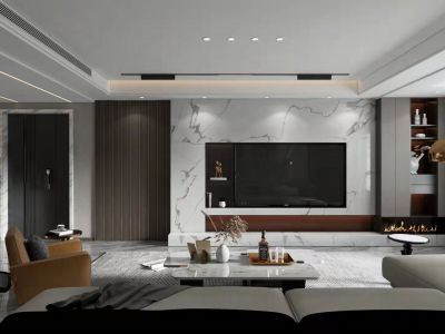 书香庭院100平简美风格装修案例