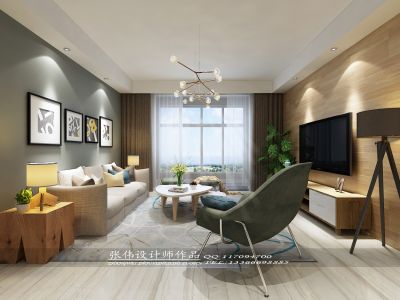 永靖118平简约风格三居室装修案例