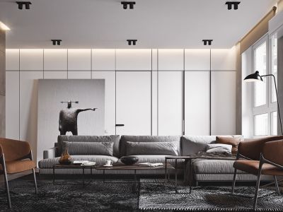 恒大雅苑55平现代风格单身公寓装修案例