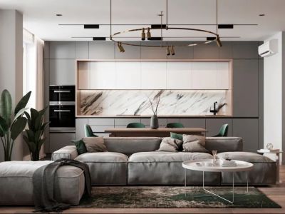 东山苑109平现代装修效果图