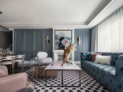 江东水岸130平三居室现代装修案例