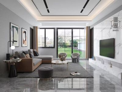 金色阳光花园128平四居室中式风格装修案例