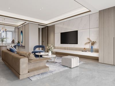 万科城现代风格100平米装修案例