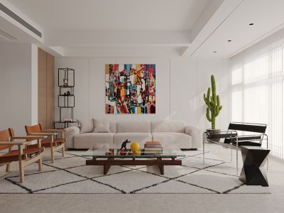 恒和智系125平北欧风格三居室装修案例