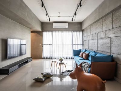 曲江城市树98平简约风格三居室装修案例