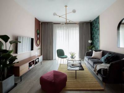 中房·卓越府北欧混搭风格140平三居装修案例