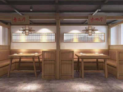 老友记36平饭店中式风格装修案例