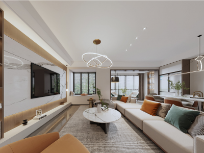 公园九里现代风格139平米装修案例